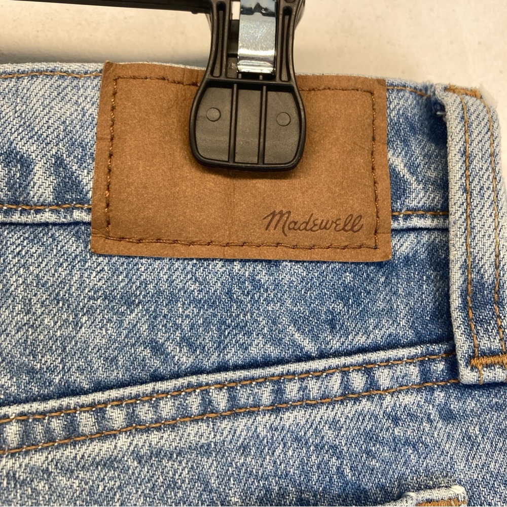 Madewell The Dadjean Medium Wash Blue Jeans Size 28 Distressed - Picture 10 of 16